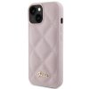 Guess GUHCP15SPSQSQSP iPhone 15 / 14 / 13 6.1 różowy/pink hardcase Quilted Metal Logo